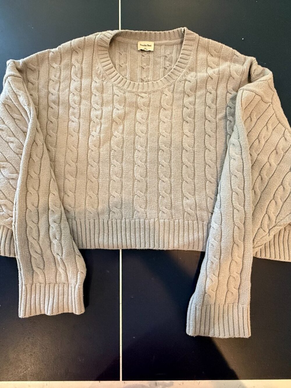 Sunday Best cropped cable-knit sweater